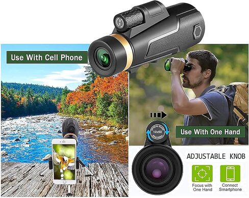 for Smartphone 18X62 Bak4 Prism High Definition Portable Handheld Telescope with Tripod for Adults in Saudi Arabia