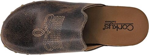 Corkys Footwear Womens yee Haw Slip -in Wedge - يتميز بكعب 2.5 بوصة ، خياطة غربية في الجزء العلوي ، النعال الناعمة Eva ، والأزرار على طول الخارجي - Espresso Crinkle ، حجم 9 in Saudi Arabia