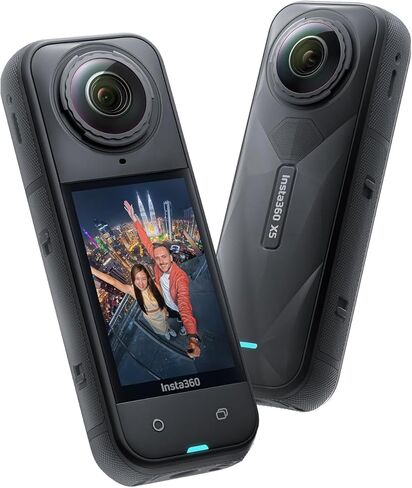 Insta360 x5 - مقاوم للماء 8K 360 فيديو 72 ميجابكسل عمل خوذة خوذة مع مستشعر 1/1.28 بوصة ، عدسات مستخدم قابلة للاستبدال ذات الأداء الخفيف للزاوية. in Saudi Arabia