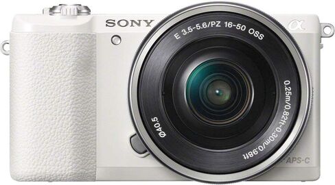 Sony A5100 16-50 مم كاميرا رقمية بدون مرآة مع LCD 3 بوصة (أبيض) (متجدد) in Saudi Arabia