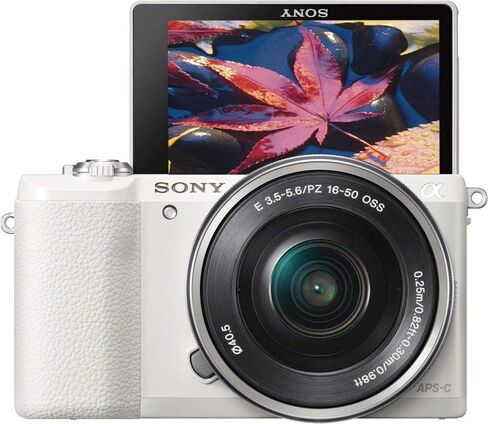 Sony A5100 16-50 مم كاميرا رقمية بدون مرآة مع LCD 3 بوصة (أبيض) (متجدد) in Saudi Arabia