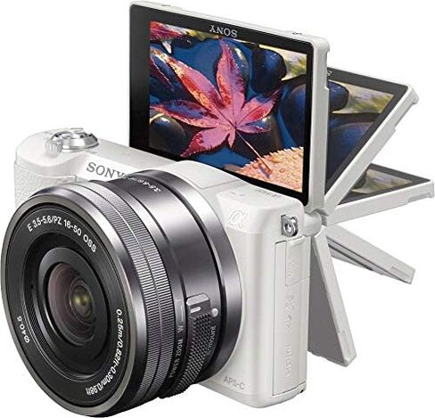 Sony A5100 16-50 مم كاميرا رقمية بدون مرآة مع LCD 3 بوصة (أبيض) (متجدد) in Saudi Arabia