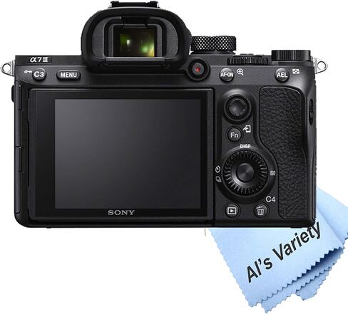 كاميرا Sony A7 III بدون مرآة (الجسم فقط) + 64 جيجابايت من الذاكرة ، والميكروفونات اللافائية اللاسلكية ، و 126 مصباح LED ، وأكثر (حزمة 22pc) (متجددة) in Kuwait