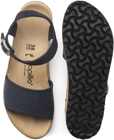 Birkenstock Glenda Trendy Suede Leather-Textile Flatform Flatform مع سرير القدم Cork-Pu-ألوان وأحجام متعددة in Saudi Arabia