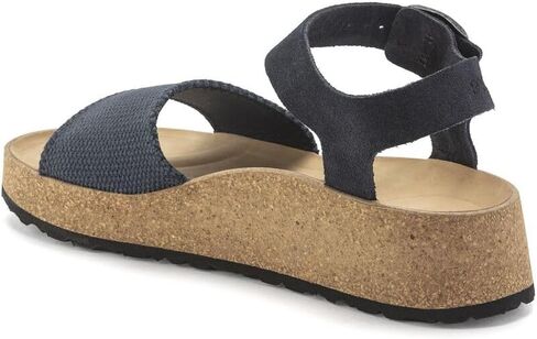 Birkenstock Glenda Trendy Suede Leather-Textile Flatform Flatform مع سرير القدم Cork-Pu-ألوان وأحجام متعددة in Saudi Arabia