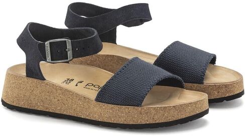 Birkenstock Glenda Trendy Suede Leather-Textile Flatform Flatform مع سرير القدم Cork-Pu-ألوان وأحجام متعددة in Saudi Arabia