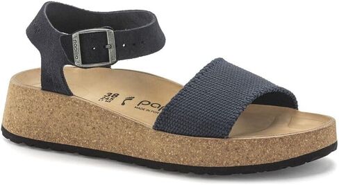 Birkenstock Glenda Trendy Suede Leather-Textile Flatform Flatform مع سرير القدم Cork-Pu-ألوان وأحجام متعددة in Saudi Arabia