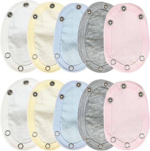 10Pcs Baby Bodysuit Extender Romper Crotch Extenter Bodysuit Jumpsuit Diaper Romper Lengthen Extend Film Onesie Extend Push Button in Saudi Arabia