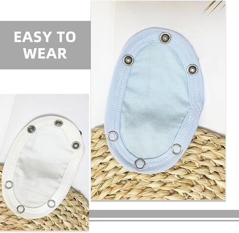 10Pcs Baby Bodysuit Extender Romper Crotch Extenter Bodysuit Jumpsuit Diaper Romper Lengthen Extend Film Onesie Extend Push Button in Saudi Arabia