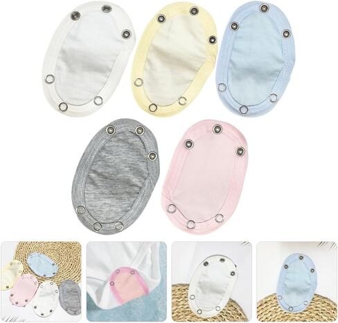10Pcs Baby Bodysuit Extender Romper Crotch Extenter Bodysuit Jumpsuit Diaper Romper Lengthen Extend Film Onesie Extend Push Button in Saudi Arabia