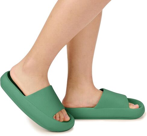 Cloud Slides for Women Pillow Sandals Extremely Soft Indoor and Outdoor Comfy Cloud Slippers Ultra Cushioned Thick Sole in Saudi Arabia