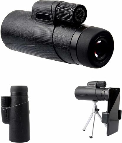 40X60 Handheld for Smartphone, Night Vision Telescope with Tripod and Holder, Waterproof High-Powful Optics Monoscope for Adult Stargazing Birdwatching in Saudi Arabia