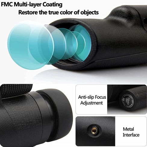 40X60 Handheld for Smartphone, Night Vision Telescope with Tripod and Holder, Waterproof High-Powful Optics Monoscope for Adult Stargazing Birdwatching in Saudi Arabia