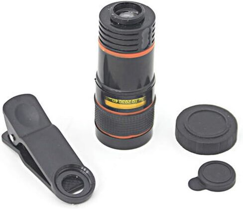 , 8X18 Pocket Monoculars,Mini Portable Monoculars Optics,Fully Multi Optical Lens,12x Magnification Zoom Lens with Phone Adapter for Travel Bird Watching,Black in Saudi Arabia