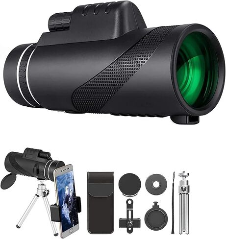 Monocular 40X60 High Power Waterproof Low Light, with Smartphone Holder and Adjustable Tripod for Cell Phone Bird Watching Hiking Camping in Saudi Arabia