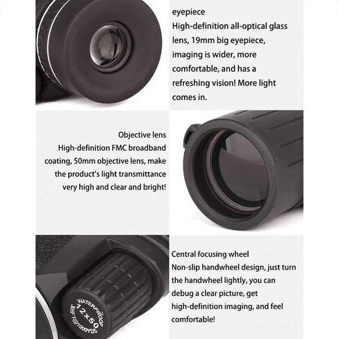 HD BAK4 PRISM FMC Lens عالي القوة مع الرؤية الليلية Life Monocular مع محول الهواتف الذكية لحفلات المسرح مشاهدة الطيور in Saudi Arabia
