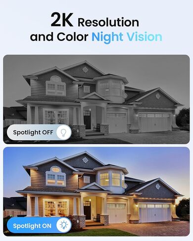 Zosi WiFi 6 2K Add -On Security Camera (3MP) - الكاميرا في الهواء الطلق/داخلي مع رؤية ليلية ، متوافقة فقط مع أنظمة ZR08WU/ZR08WS/ZR08PP NVR - يشمل محول الطاقة 12V 1A وكابل 3M. in Kuwait