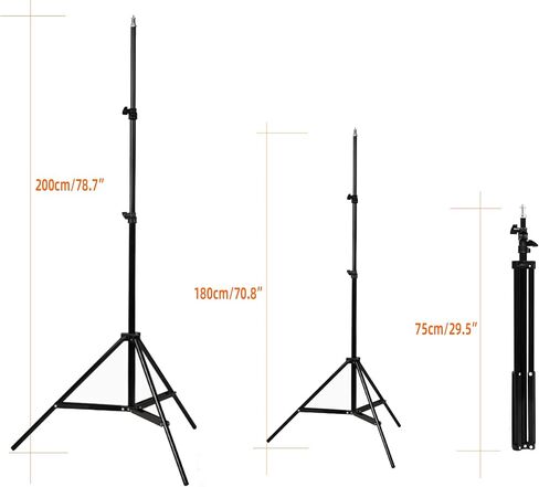 Godox SN304 Studio Light Stand - 190 سم قابلة للتعديل ترايبود قابلة للضبط من طابع الإضاءة الإضاءة مع 1/4 بوصة لضوء/كاميرات ويب/كاميرات/ناعمة in Saudi Arabia