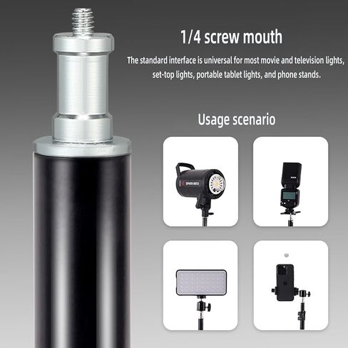 Godox SN304 Studio Light Stand - 190 سم قابلة للتعديل ترايبود قابلة للضبط من طابع الإضاءة الإضاءة مع 1/4 بوصة لضوء/كاميرات ويب/كاميرات/ناعمة in Saudi Arabia