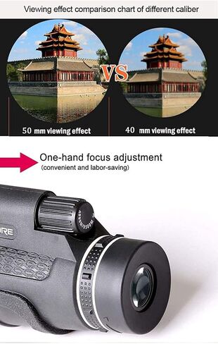 High Power Telescope Outdoor Accessories Telescopes Monocular 12Times;50 Hd Monocular Fmc Bak4 with Smartphone Holder and Tripod Waterproof Prism in Saudi Arabia