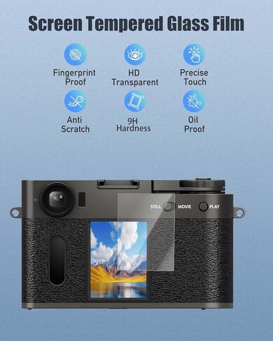 واقي شاشة من 4 عبوات لـ Fujifilm x Half- 9h صلابة الزجاج المقسّر من أجل الكاميرا الرقمية Half Fujifilm x ، ومكافحة الخسارة ، وخالية من الفقاعات ، و Clarity HD in Kuwait