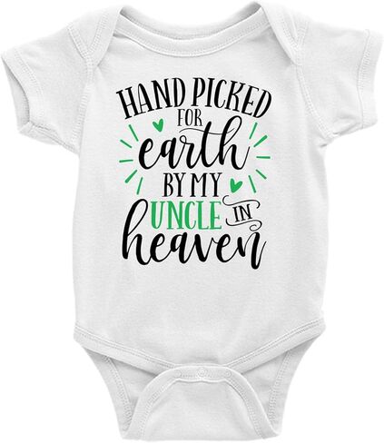 Hand Picked For Earth By My Uncle In Heaven In Loving Memory New Baby Gift Handpicked Memorial Baby Bodysuit or Shirt in Saudi Arabia