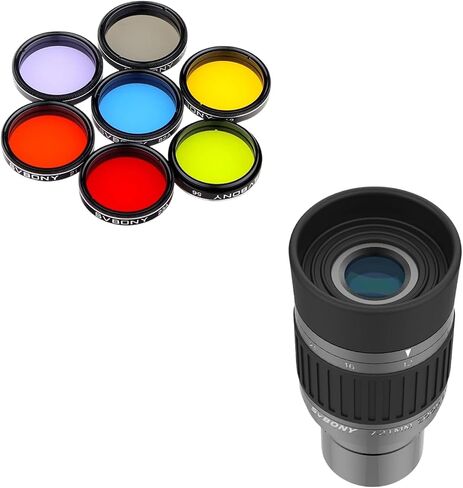 SVBONY 7pcs Filters Set with SV135 Zoom Eyepiece, Zoom 7 to 21mm in Saudi Arabia