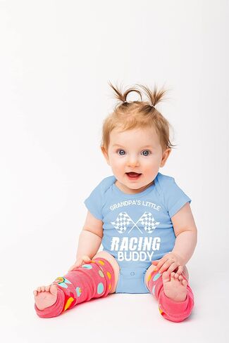 Belle Homie Grandpa's Little Racing Buddy - Funny Baby Essentials Bodysuit - ملابس صبي حديثي الولادة لطيف in Kuwait