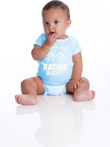Belle Homie Grandpa's Little Racing Buddy - Funny Baby Essentials Bodysuit - ملابس صبي حديثي الولادة لطيف in Kuwait