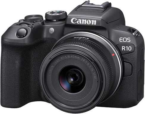 Canon EOS R10 Mirrorless Camera18-45mm و 55-210mm Lenses + 420-800mm Super Teapto Lens + 128GB ذاكرة ، مصباح LED ، ميكروفون ، بطارية احتياطية ، حالة ، ترايبود ، فلاش ، (حزمة 44pc) (متجددة) in Kuwait