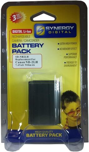 Synergy Digital Camcorder Batteries, Compatible with Duracell DRC2L, DRC2LRES Camcorder Batteries (li-ion, 7.4V, 900 mAh), Set of 3 in Saudi Arabia