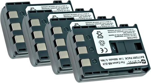 Synergy Digital Camcorder Batteries, Compatible with Duracell DRC2L, DRC2LRES Camcorder Batteries (li-ion, 7.4V, 900 mAh), Set of 3 in Saudi Arabia
