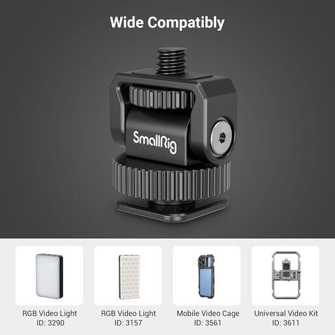 الحزمة: SmallRig 1/4 "Mini Ball Head Adaw Mount Mount Adapter 3577+SmallRig Phone VLOG Selfie Selver in Saudi Arabia