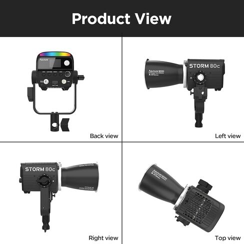 Aputure 80C RGB LED ضوء الفيديو ، حزمة مع CF4 Fresnel ، ومثبطة مصدر نقطة الألوان الكاملة ، 20185 لوكس @1M ، 1800K-20،000K ، مزج الصمام الثنائي المتقدم ، IP65 عازلة الطقس in Kuwait