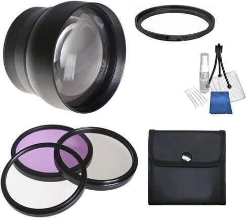 متوافق مع Sony VCL-DH1774 74mm 2.2x عدسة Super Teapto + مجموعة تصفية 3 قطع ، تشمل الأشعة فوق البنفسجية ، CPL و FluorSENT + (حلقات الخطوات من 74 مم إلى 72 مم) in Saudi Arabia