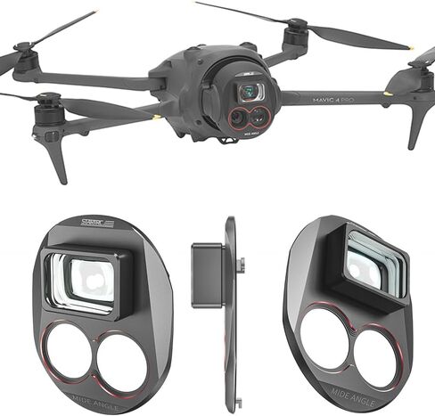 Wide-Angle Lens/Filter Compatible with DJI Mavic 4 Pro(110° Wide-Angle Shooting Range) Snap-fit Design/Quick Installation in Saudi Arabia