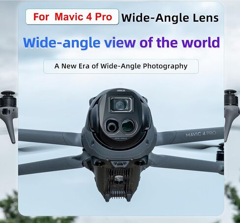 Wide-Angle Lens/Filter Compatible with DJI Mavic 4 Pro(110° Wide-Angle Shooting Range) Snap-fit Design/Quick Installation in Saudi Arabia