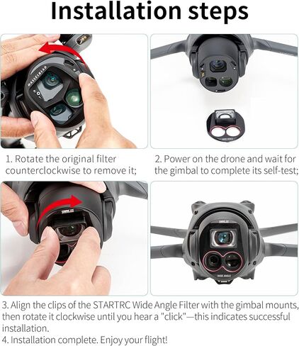 Wide-Angle Lens/Filter Compatible with DJI Mavic 4 Pro(110° Wide-Angle Shooting Range) Snap-fit Design/Quick Installation in Saudi Arabia