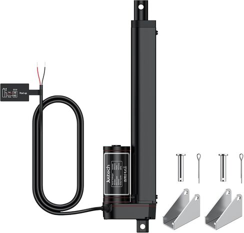 Justech 100mm 4-inch Linear Actuator Motor Heavy Duty 750N DC 12V for Auto Car RV Electric Door Opener Industrial Agricultural Machinery Clean Sweeping Vehicles Vessels Cargo Medical Window-Black in Kuwait