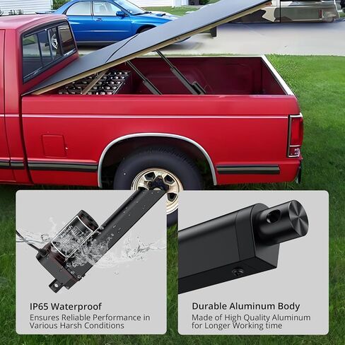 Justech 100mm 4-inch Linear Actuator Motor Heavy Duty 750N DC 12V for Auto Car RV Electric Door Opener Industrial Agricultural Machinery Clean Sweeping Vehicles Vessels Cargo Medical Window-Black in Kuwait