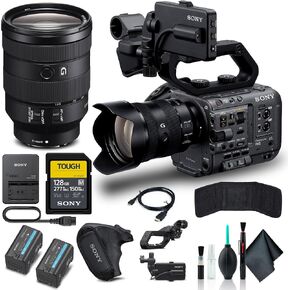 مجموعة كاميرا Cinema Digital Cinema Digital Sony مع عدسة من 24 إلى 105 ملم ILME-FX6VK ، بطاقة ذاكرة صعبة 128 جيجابايت ، بطارية BP-U35 ، PRO CASE ، مجموعة تنظيف ديلوكس ، كابل HDMI ، محفظة بطاقة الذاكرة ، والمزيد in Kuwait