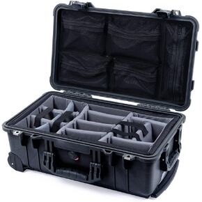 CASE PELICAN COLL CASE Black Pelican 1510 مع فواصل رمادية ومنظم غطاء الشبكات. حمل على الحجم. in Kuwait