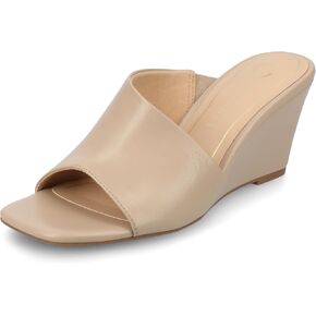 مجلة نسائية سترات القدم Clementine Wedge Heel Sandal d'Orsay Open Open Toe Slip-on in Kuwait