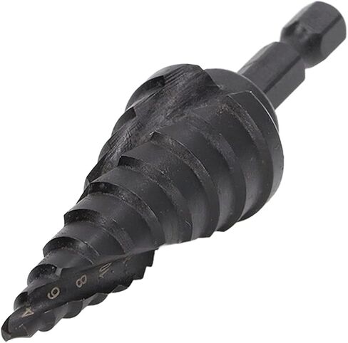 Step Stev Drill Bit HSS SPORAL GROOVE PAGODA HOLE REAMER HEX SHANK TOOL in Saudi Arabia