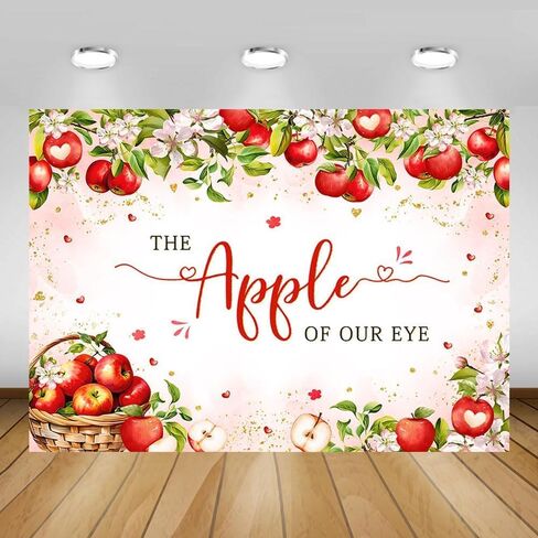 Mehofond Fall Apple Dame Shower Photography خلفية التفاح من عينات استحمام الطفل الخريف الأزهار الأميرة استحمام الطفل الحزب استوديو كشك لافتة 7x5ft in Kuwait