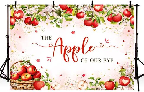 Mehofond Fall Apple Dame Shower Photography خلفية التفاح من عينات استحمام الطفل الخريف الأزهار الأميرة استحمام الطفل الحزب استوديو كشك لافتة 7x5ft in Kuwait