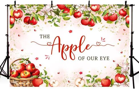 Mehofond Fall Apple Dame Shower Photography خلفية التفاح من عينات استحمام الطفل الخريف الأزهار الأميرة استحمام الطفل الحزب استوديو كشك لافتة 7x5ft in Kuwait