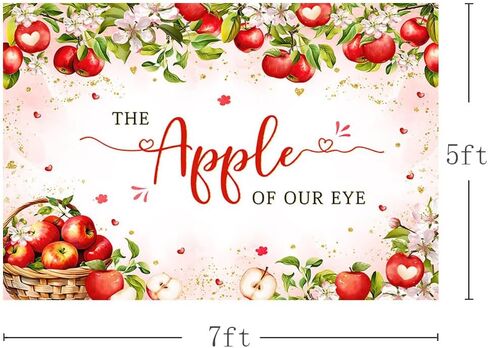 Mehofond Fall Apple Dame Shower Photography خلفية التفاح من عينات استحمام الطفل الخريف الأزهار الأميرة استحمام الطفل الحزب استوديو كشك لافتة 7x5ft in Kuwait