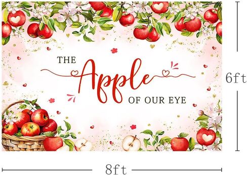 Mehofond Fall Apple Dame Shower Photography خلفية التفاح من عينات استحمام الطفل الخريف الأزهار الأميرة استحمام الطفل الحزب استوديو كشك لافتة 7x5ft in Kuwait