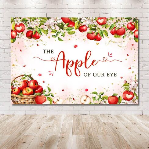 Mehofond Fall Apple Dame Shower Photography خلفية التفاح من عينات استحمام الطفل الخريف الأزهار الأميرة استحمام الطفل الحزب استوديو كشك لافتة 7x5ft in Kuwait